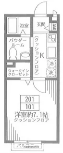 ウェルヴィラ天沼【2階】の間取り