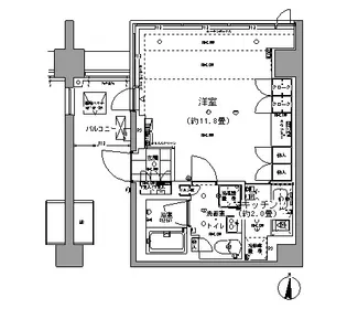 ガーデニエール砧レジデンス【2階】の間取り