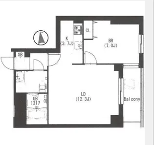 エスティメゾン都立大学【2階】の間取り