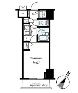東京都渋谷区本町1丁目【マンション】の間取り