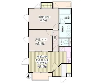 エクセル米喜(池上)【2階】の間取り