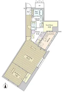 MOMENTO SHIODOME【16階】の間取り