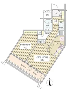 MOMENTO SHIODOME【20階】の間取り