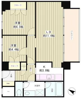 リバー&タワー【15階】の間取り