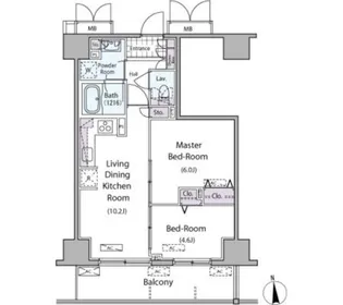 パークアクシス元浅草ステージ【14階】の間取り