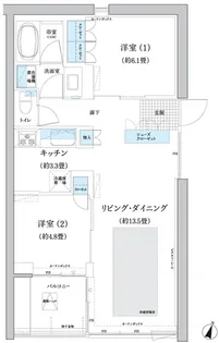 ガーデニエール砧 WEST【1階】の間取り