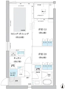 ガーデニエール砧 WEST【10階】の間取り