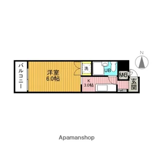 グローリア初穂大島Ⅱ【7階】の間取り
