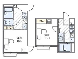 レオパレス幡ヶ谷【1階】の間取り