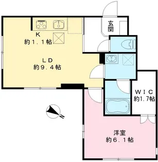ウィング成城【101号室号室】の間取り