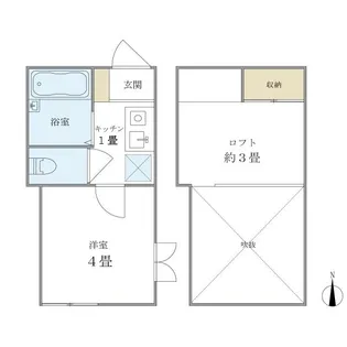八景舎高円寺南A【1階】の間取り