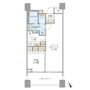 アパートメンツ三田【10階】の間取り