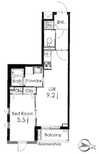 東京都目黒区中根1丁目【マンション】の間取り