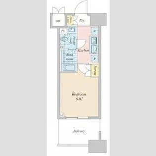 プラウドフラット神楽坂Ⅱ【6階】の間取り