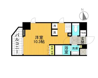 レジディア目黒Ⅳ【6階】の間取り