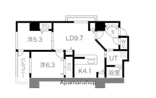 シティコート目黒2号棟【5階】の間取り