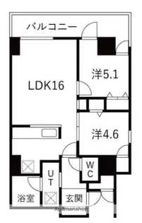 シティコート目黒2号棟【3階】の間取り
