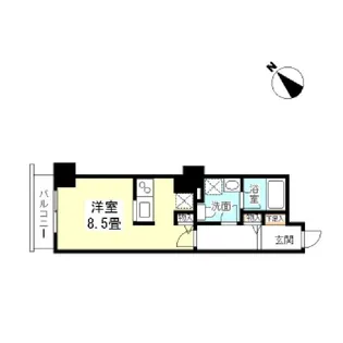 TKフラッツ渋谷【0214号室】の間取り