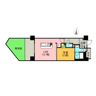アンビエンテ経堂【1階】の間取り