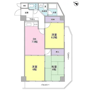 メゾン・ムラセ【7階】の間取り
