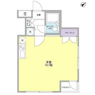 ウイングコート東雪谷【3階】の間取り