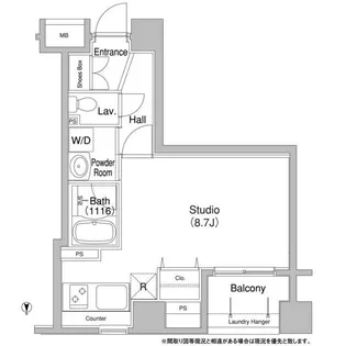 コンフォリア銀座EAST【3階】の間取り