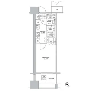 コンフォリア渋谷WEST【4階】の間取り