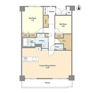 グランハイツ池尻【6階】の間取り