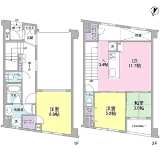 ソアラノーム碑文谷【1階】の間取り