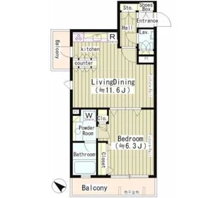 ヨークレジデンス【1階】の間取り