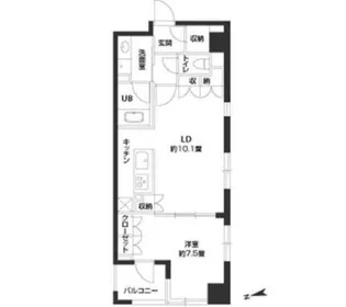 パークキューブ銀座イースト【7階】の間取り