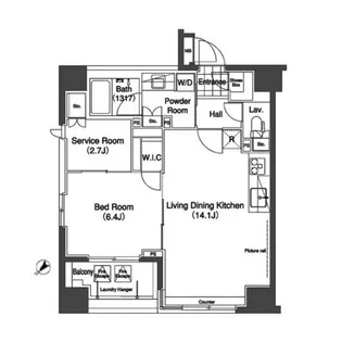 コンフォリア日本橋人形町【4階】の間取り