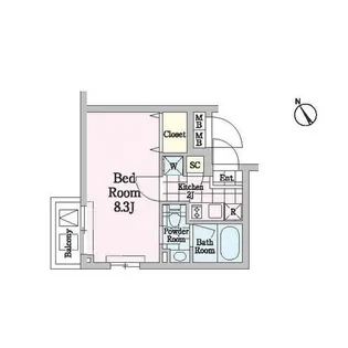 クロノガーデン神楽坂【2階】の間取り