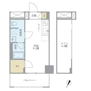 八ツ山三和ハウス【4階】の間取り
