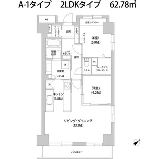 アウルコート南池袋【7階】の間取り