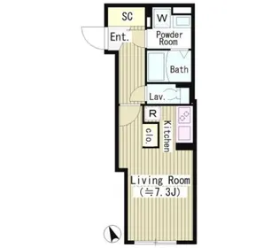 ルオーレ恵比寿【1階】の間取り