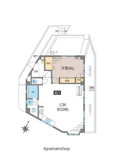 東京都世田谷区中町4丁目【マンション】の間取り
