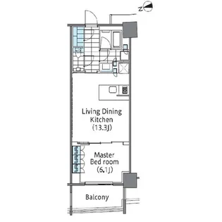 コンフォリア新宿イーストサイドタワー【11階】の間取り