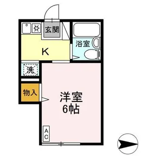 フラットエイト【2階】の間取り