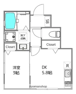 東京都世田谷区赤堤3丁目【アパート】の間取り
