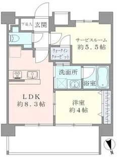 CASA EST CORTA【7階】の間取り