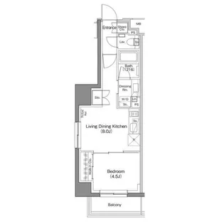 ザ・パークハビオ神楽坂香月【3階】の間取り