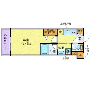 ハーモニーレジデンス品川高輪【1階】の間取り