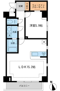 NTPRレジデンス鷹番【1階】の間取り