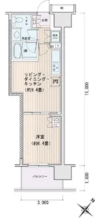 エスティメゾン豊洲レジデンスC【8階】の間取り