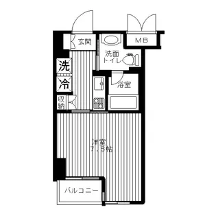 セリーズ門前仲町【6階】の間取り