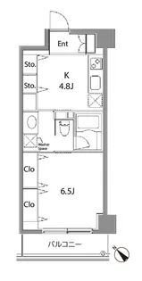 カスタリア中目黒【4階】の間取り