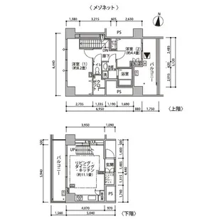 東雲キャナルコートCODAN20号棟【9階】の間取り