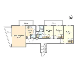 KWレジデンス桜新町【2階】の間取り