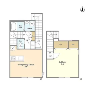 ウェルスクエア下北沢【2階】の間取り